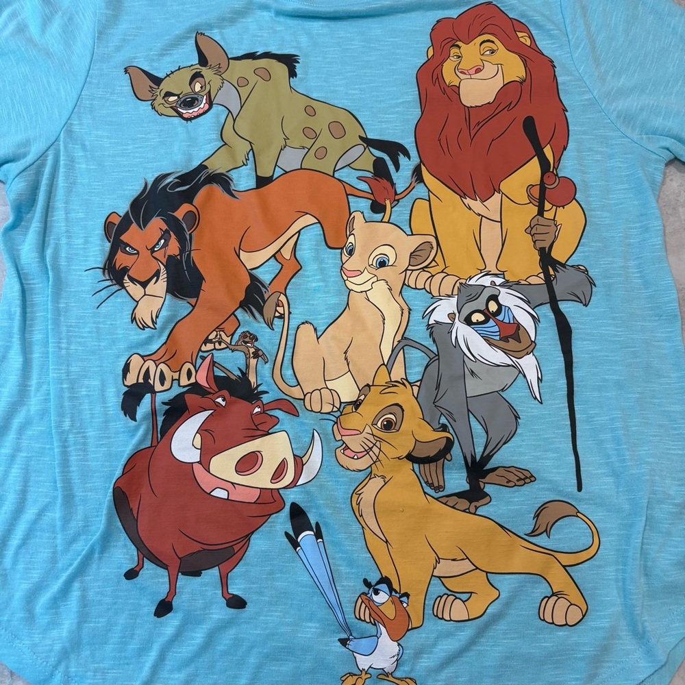 Disney The Lion King Blue women’s T-Shirt Size 2XL - Picture 3 of 8